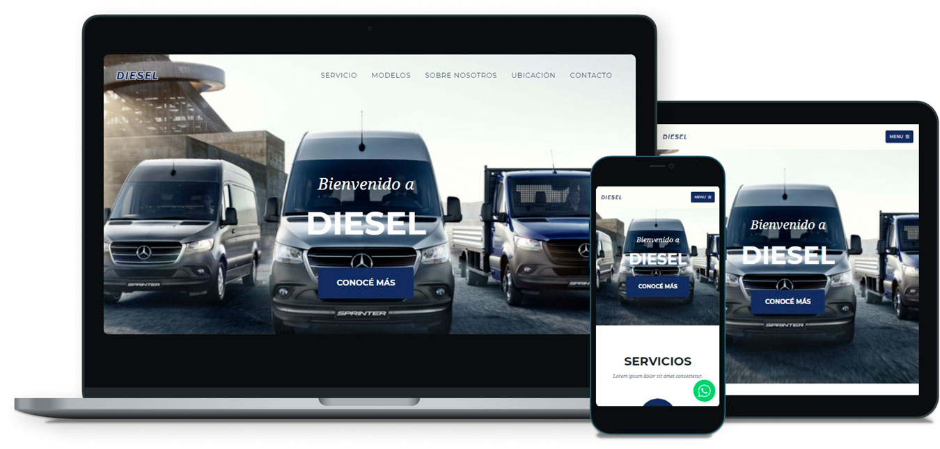 Diesel website responsive
