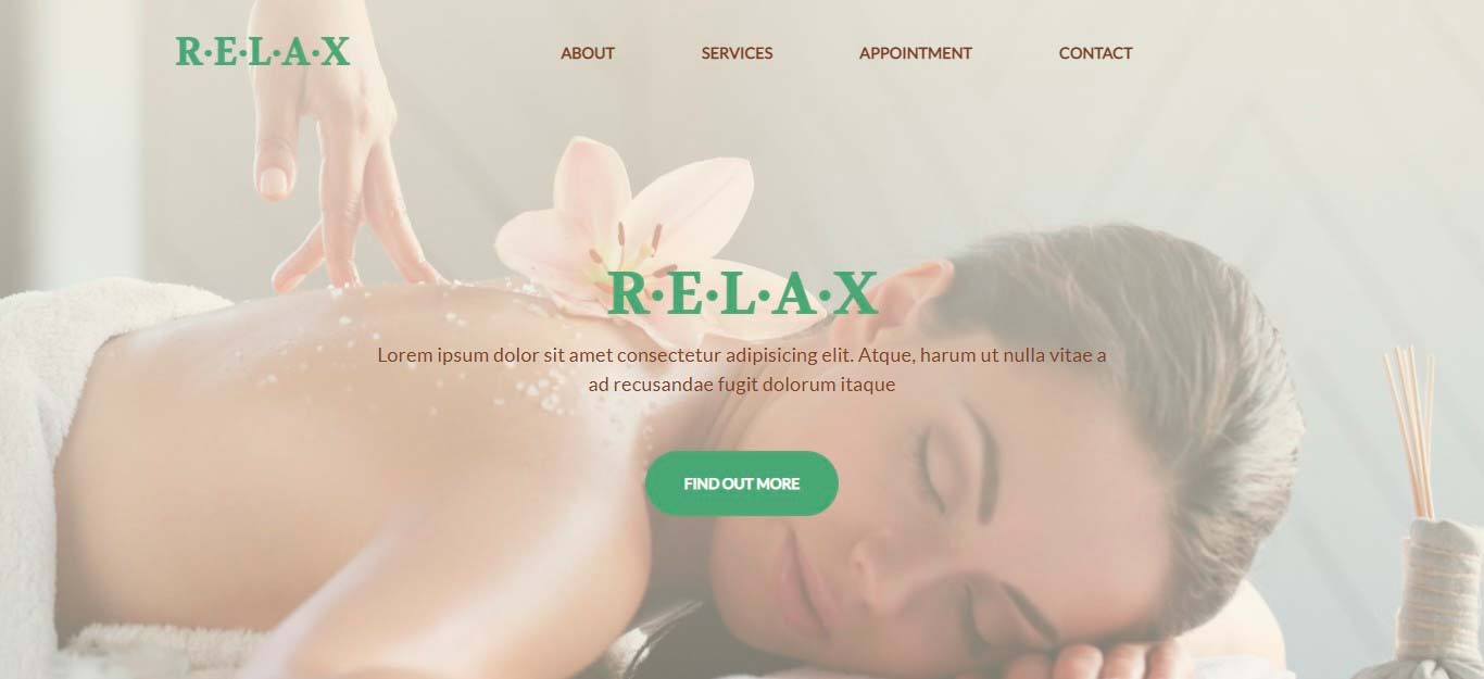 Relax & Wellness website